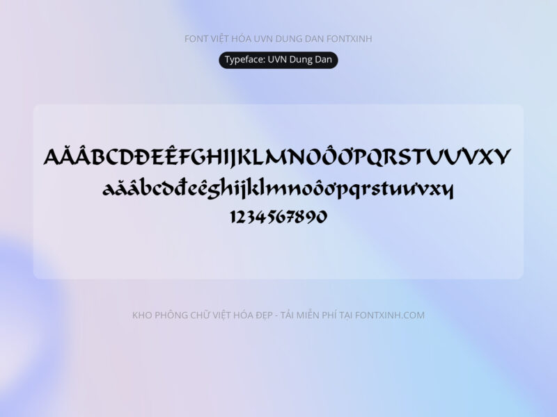 Font UVN Dung Dan Font Xinh