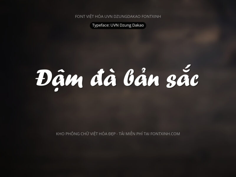 Font UVN Dzungdakao Font Xinh