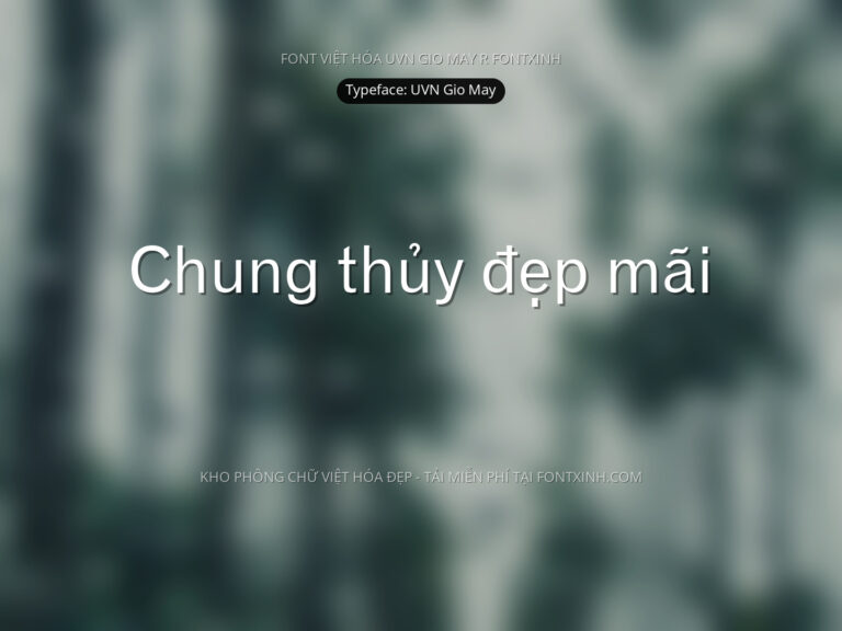 Font UVN Gio May Font Xinh