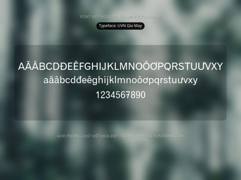 Font UVN Gio May Font Xinh