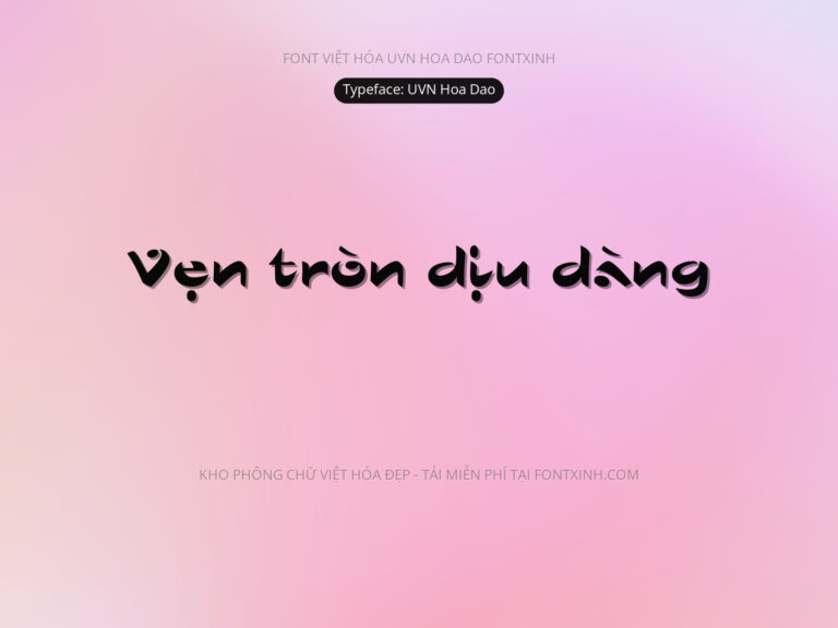 Font UVN Hoa Dao Font Xinh