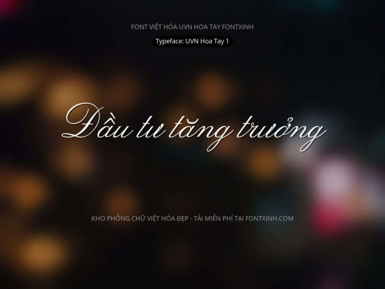 Font UVN Hoa Tay Font Xinh