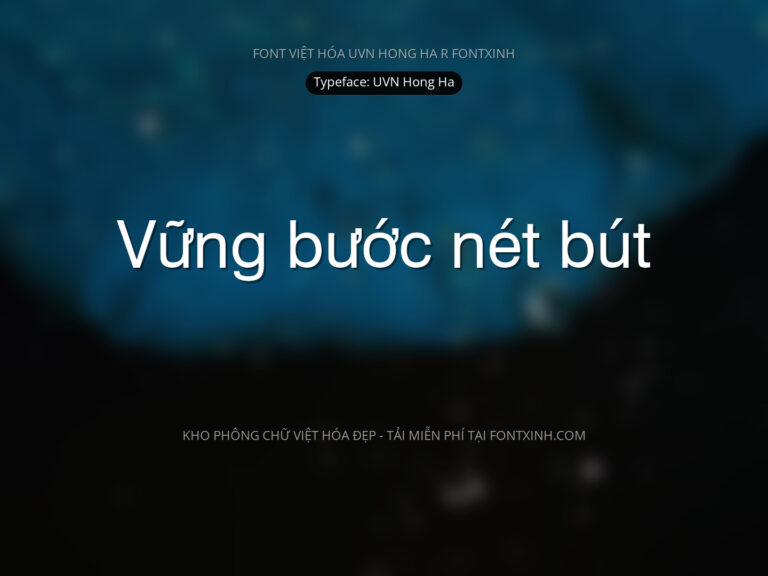 Font UVN Hong Ha Font Xinh