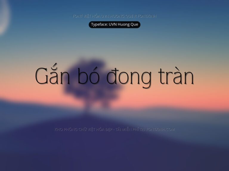 Font UVN Huong Que Font Xinh
