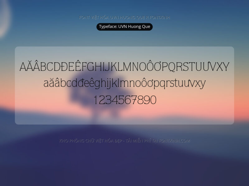 Font UVN Huong Que Font Xinh