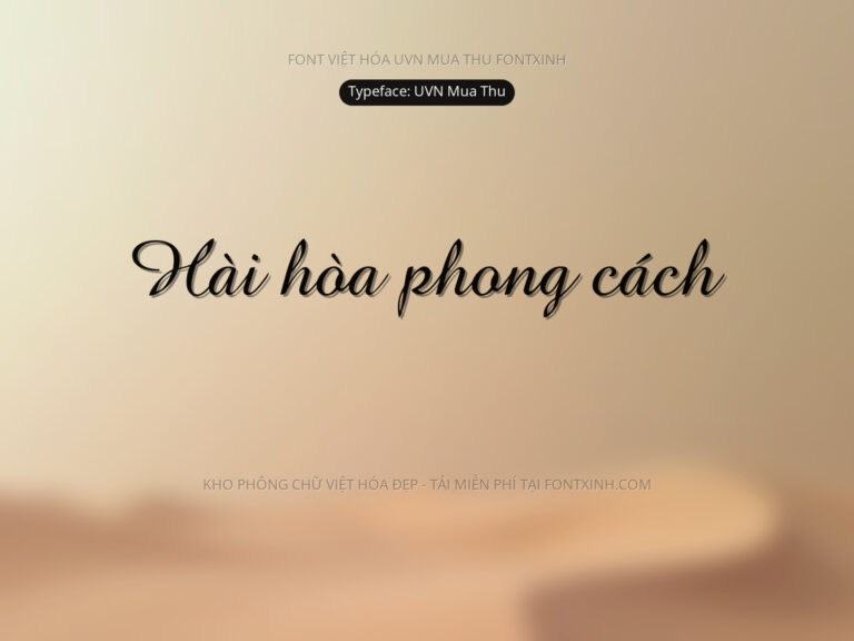 Font UVN Mua Thu Font Xinh