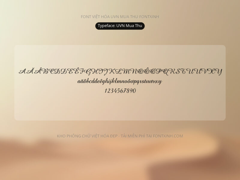 Font UVN Mua Thu Font Xinh