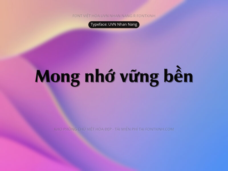 Font UVN Nhan Nang Font Xinh