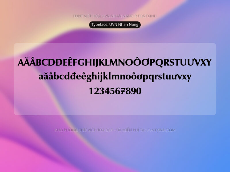 Font UVN Nhan Nang Font Xinh