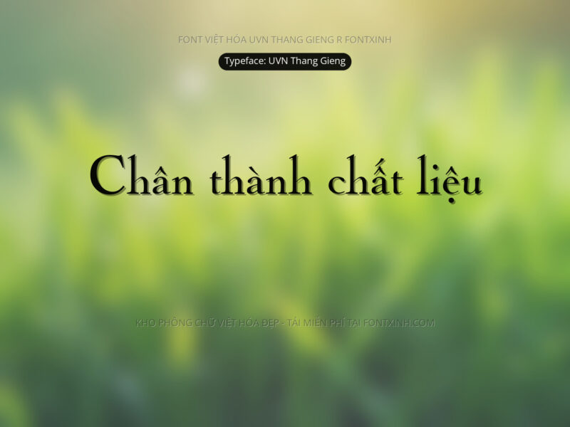 Font UVN Thang Gieng Font Xinh