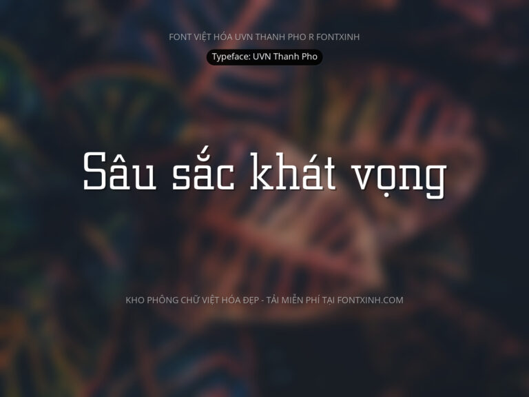 Font UVN Thanh Pho Font Xinh