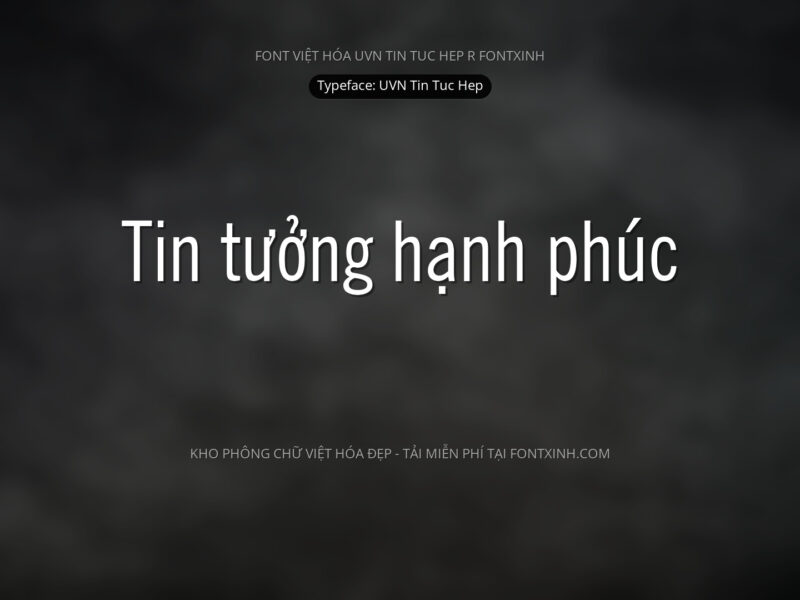 Font UVN Tin Tuc Hep Font Xinh