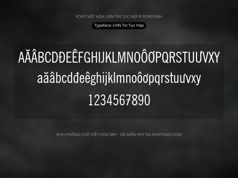 Font UVN Tin Tuc Hep Font Xinh