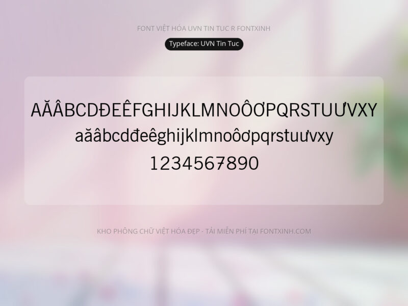 Font UVN Tin Tuc Font Xinh
