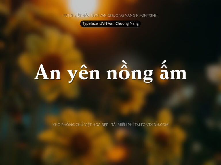 Font UVN Van Chuong Nang Font Xinh