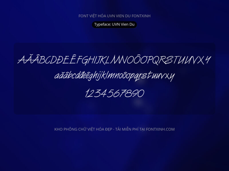 Font UVN Vien Du Font Xinh