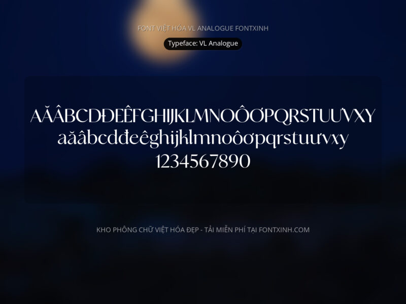 Font VL Analogue Font Xinh