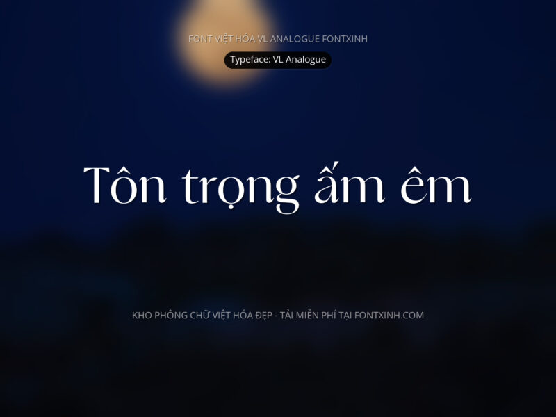 Font VL Analogue Font Xinh