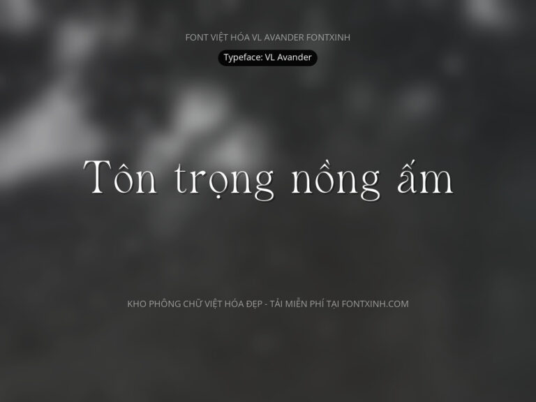 Font VL Avander Font Xinh