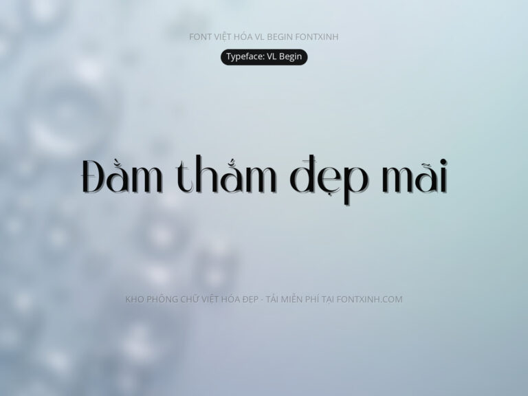 Font VL Begin Font Xinh
