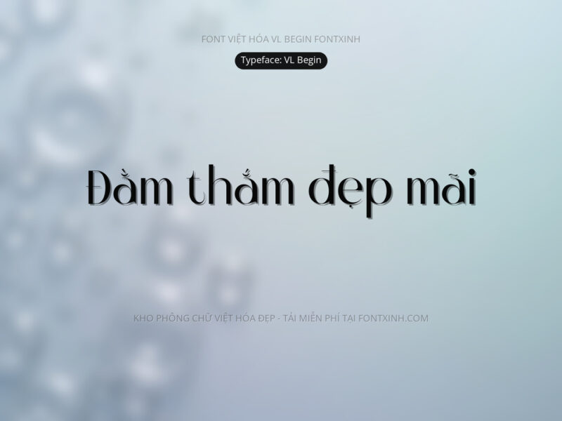 Font VL Begin Font Xinh