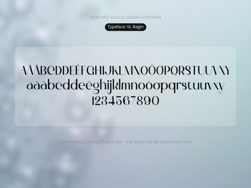 Font VL Begin Font Xinh