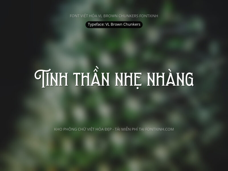 Font VL Brown Chunkers Font Xinh