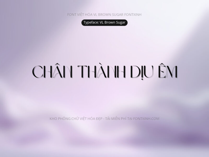 Font VL Brown Sugar Font Xinh