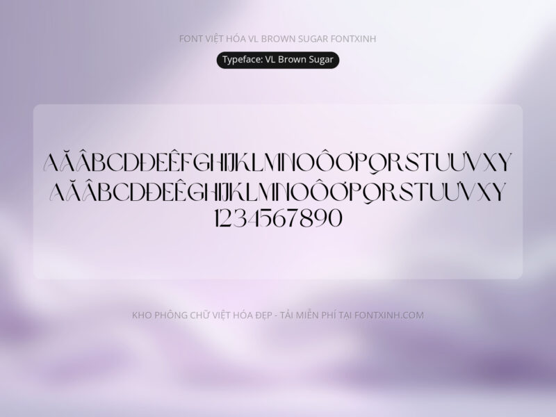 Font VL Brown Sugar Font Xinh