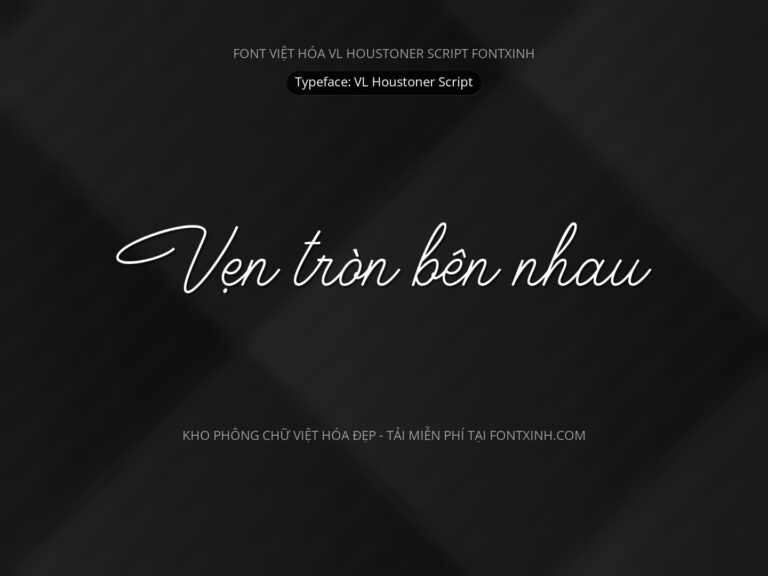 Font VL Houstoner Script Font Xinh