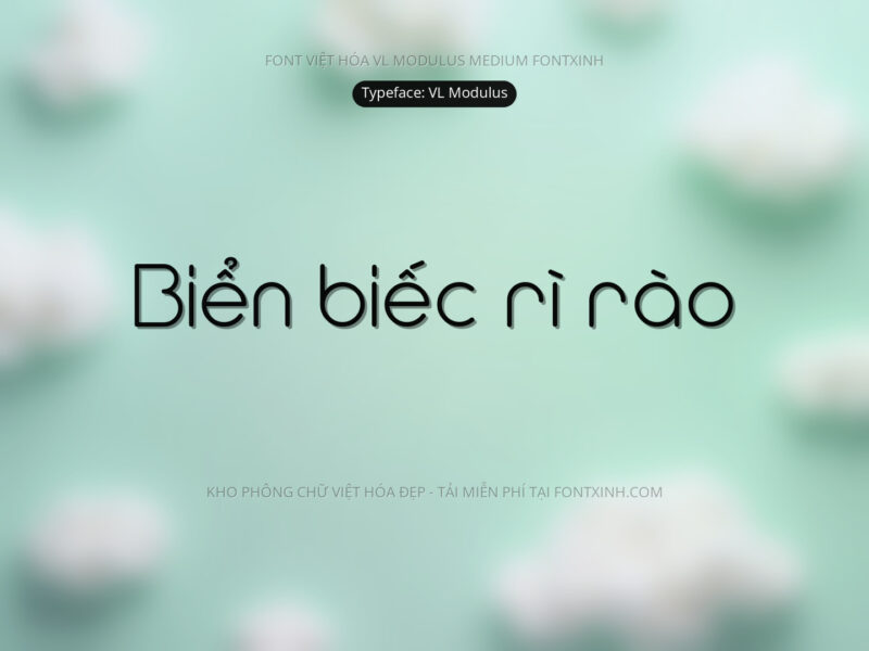 Font VL Modulus Medium Font Xinh