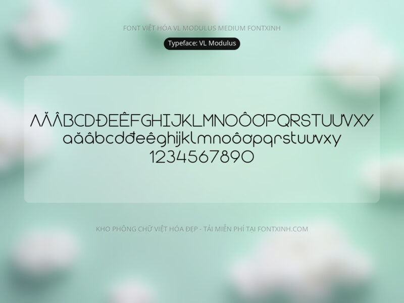 Font VL Modulus Medium Font Xinh