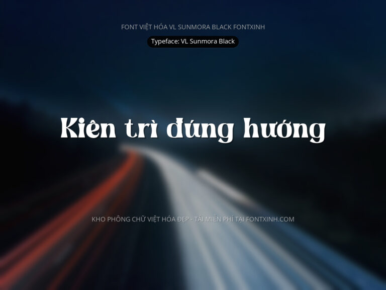 Font VL Sunmora Black Font Xinh